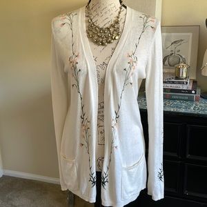 Guinevere for Anthropologie Flyaway Floral Cardigan